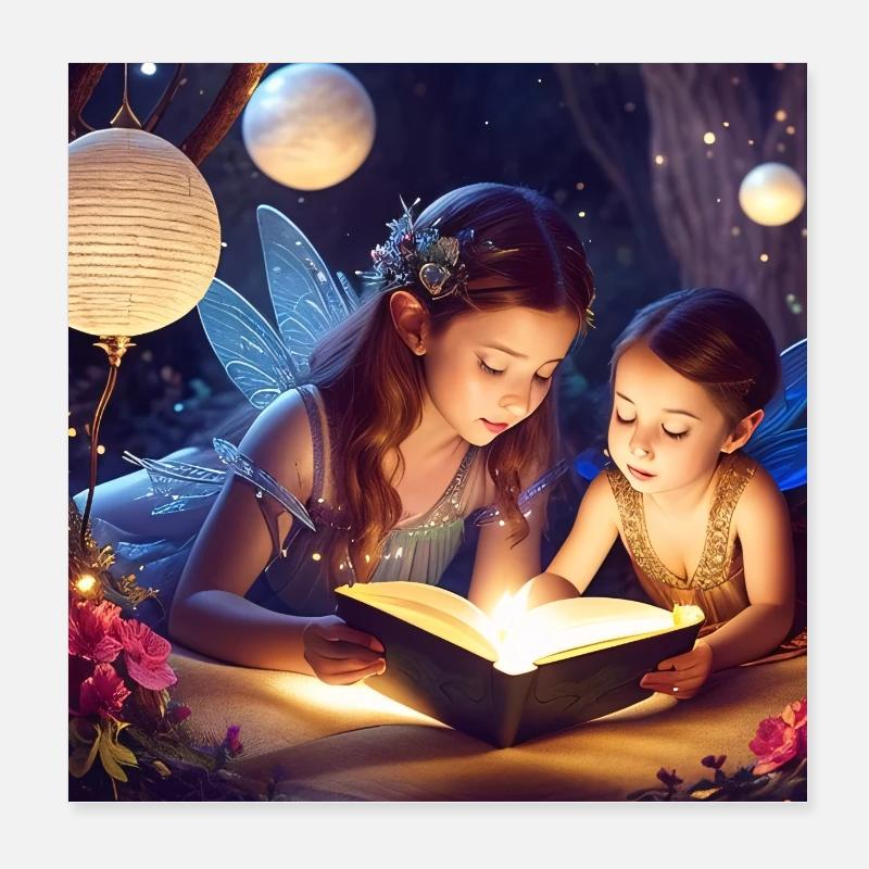 Märchenstunde Poster 20x20 cm