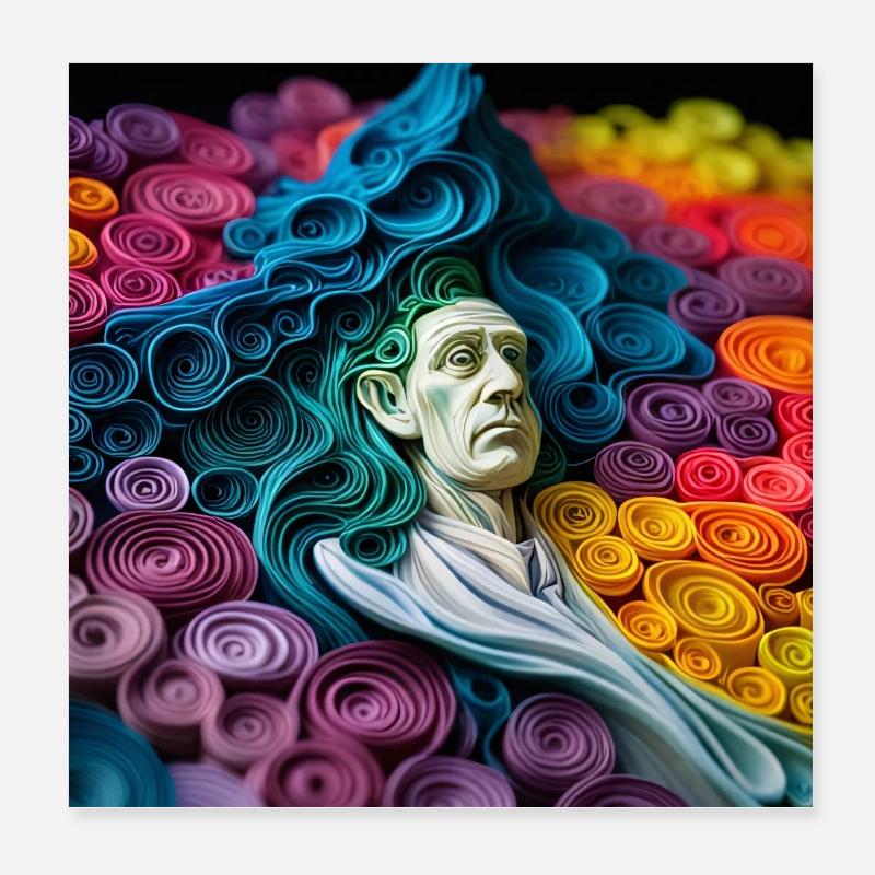 Alles dreht sich Poster 8" x 8" (20x20 cm)