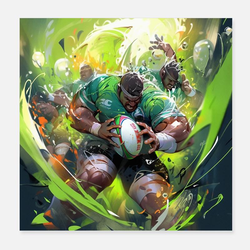 Rugby raseri Poster 20x20 cm