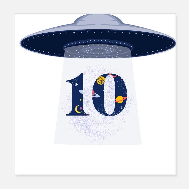 10e anniversaire ufo attaque Poster 20 x 20 cm