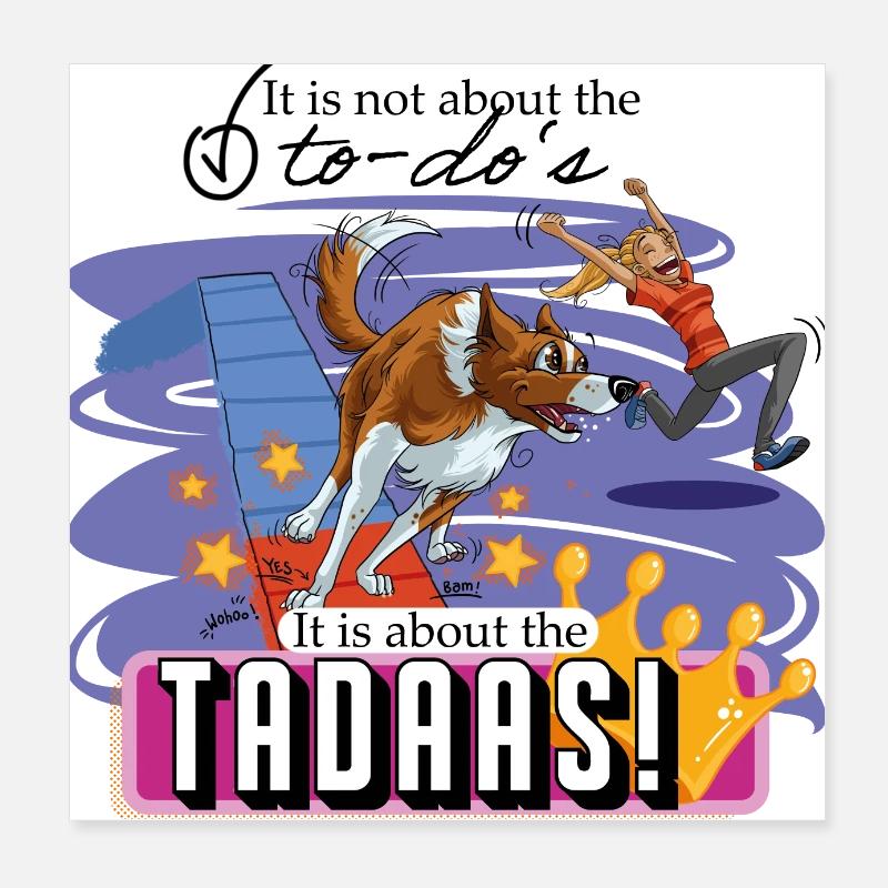 Nie chodzi o motyw ToDos Hundesport Plakat o wymiarach 20 x 20 cm