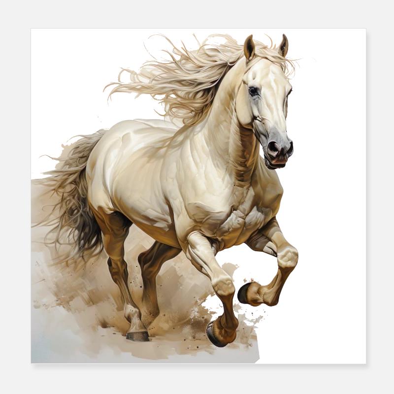 Bond between man and horse Poster 8" x 8" (20x20 cm)