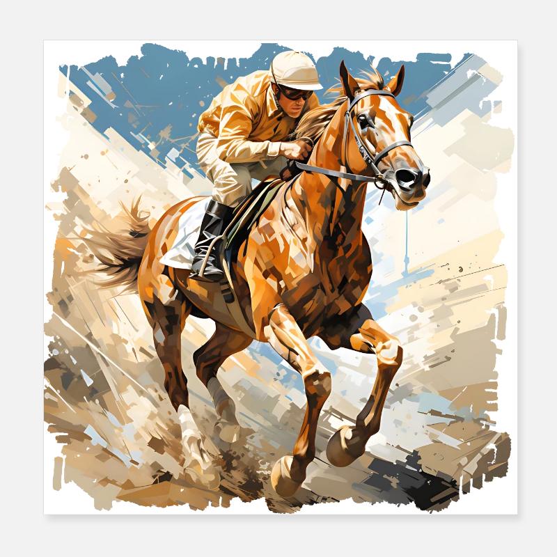 Les courses hippiques, c’est une question de passion Poster 20 x 20 cm