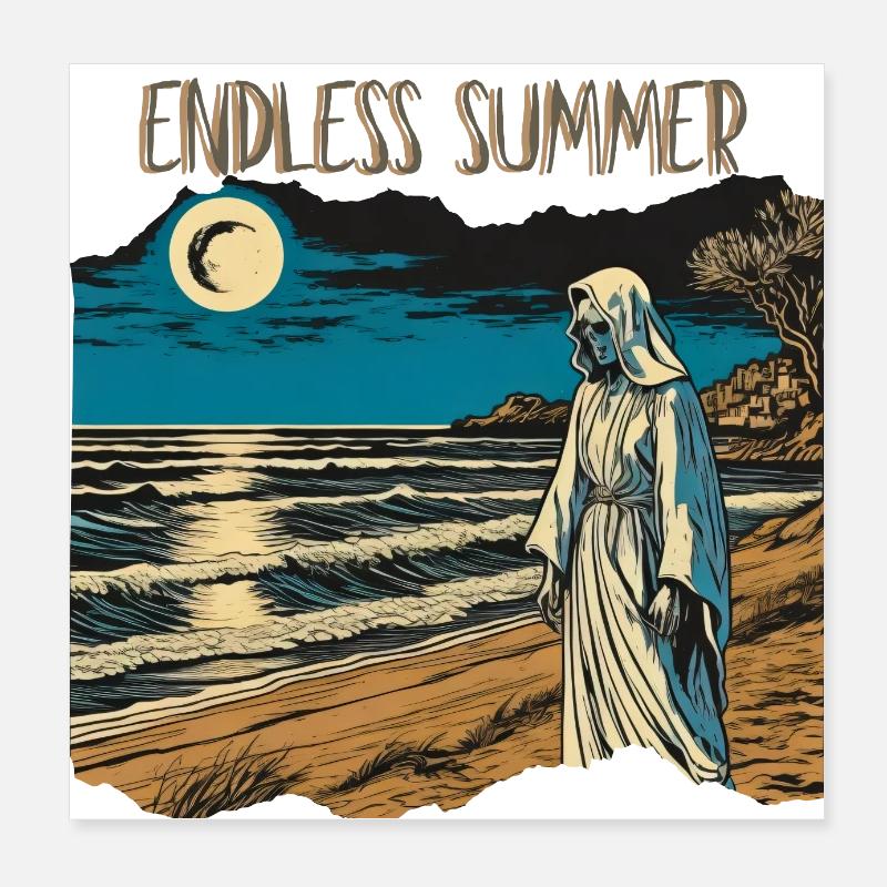 Endloser Sommer Poster 20x20 cm