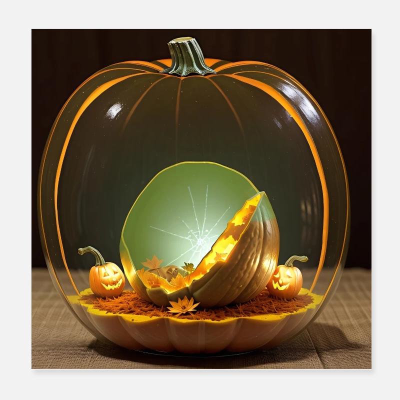 Inside by a glass gourd Poster 8" x 8" (20x20 cm)