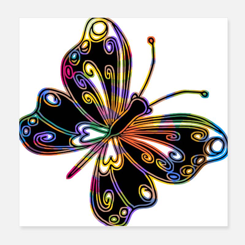 Papillon Poster 20 x 20 cm
