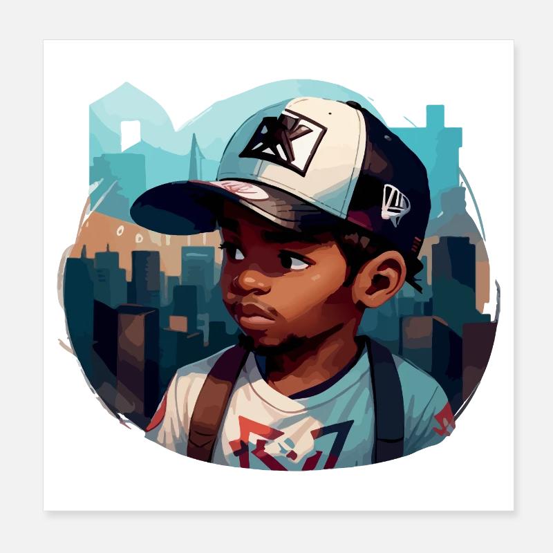 Dude urbain Poster 20 x 20 cm