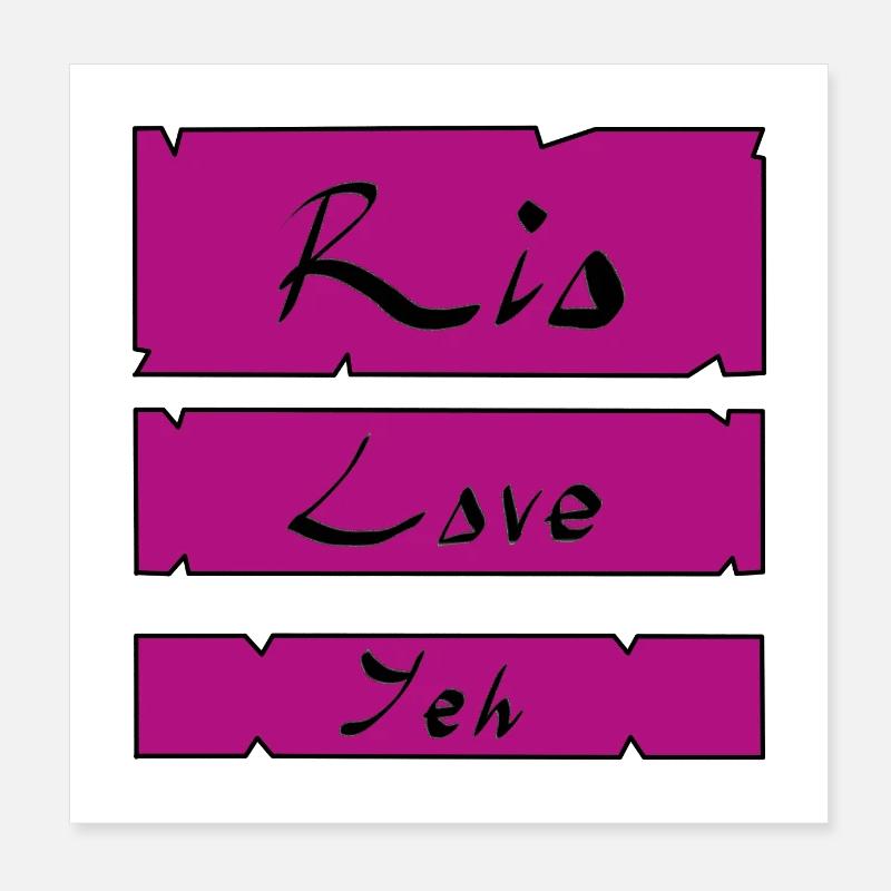 Rio Liebe Yeh Poster 20x20 cm