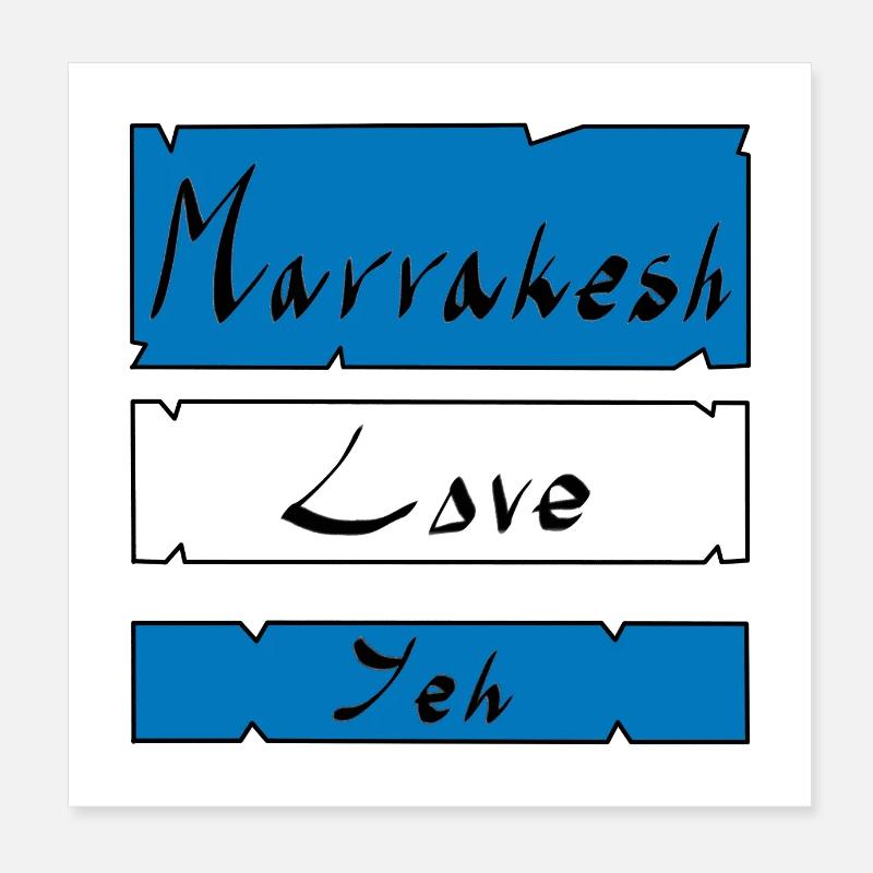 Marrakech Love Yeh Poster 20 x 20 cm