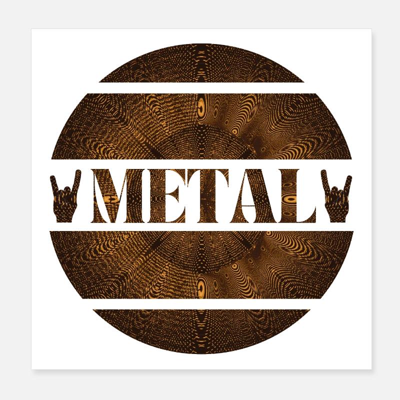 Heavy metal explosion in rust brown Poster 8" x 8" (20x20 cm)