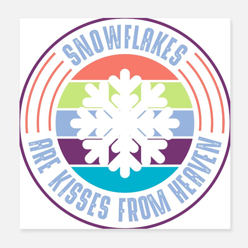 Flocon de neige Poster 20 x 20 cm