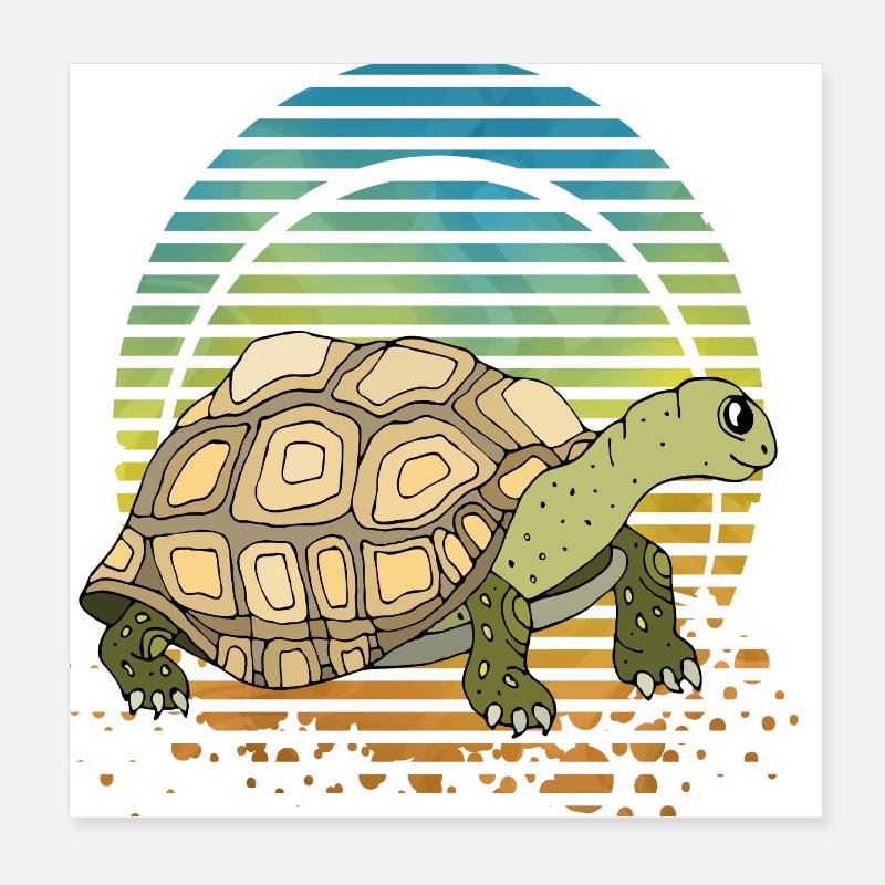 Tortue Poster 20 x 20 cm