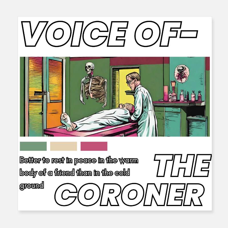 Voix du coroner Poster 20 x 20 cm