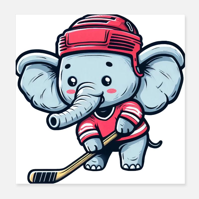 Bär Silhouette eines Eisbärkopfes Poster 20x20 cm