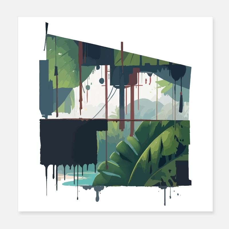 Jungle Art Poster 20 x 20 cm