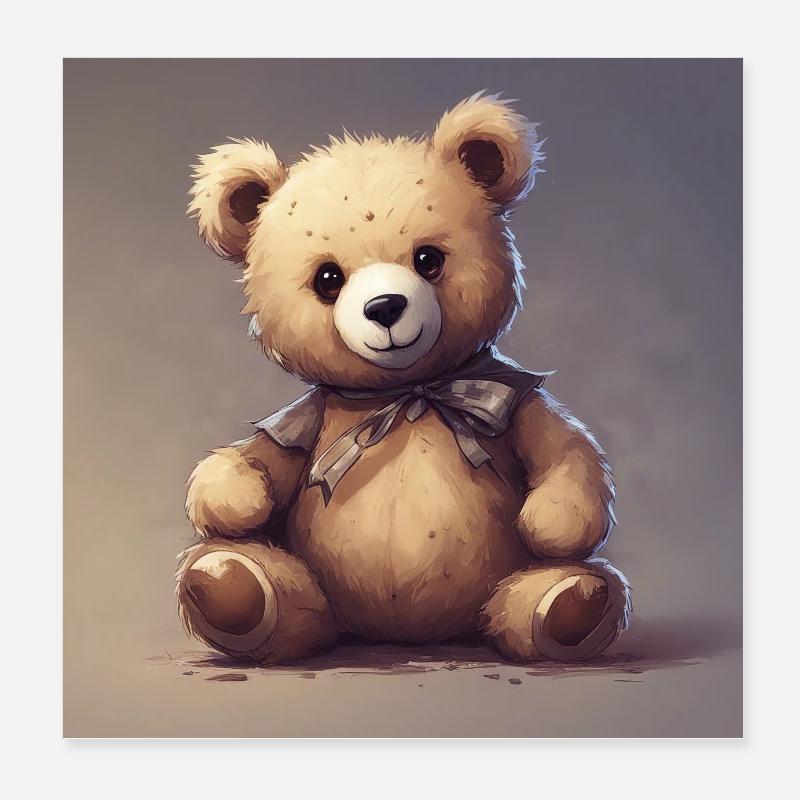 Teddy Poster 8" x 8" (20x20 cm)