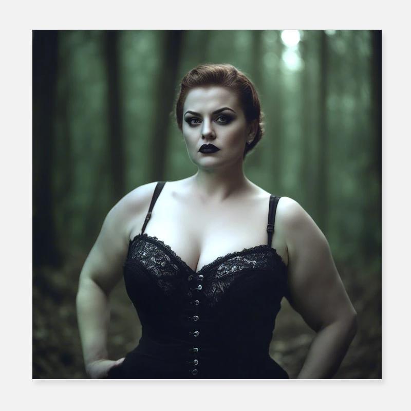 Vampire in the Woods - 3D Designed Poster 8" x 8" (20x20 cm)