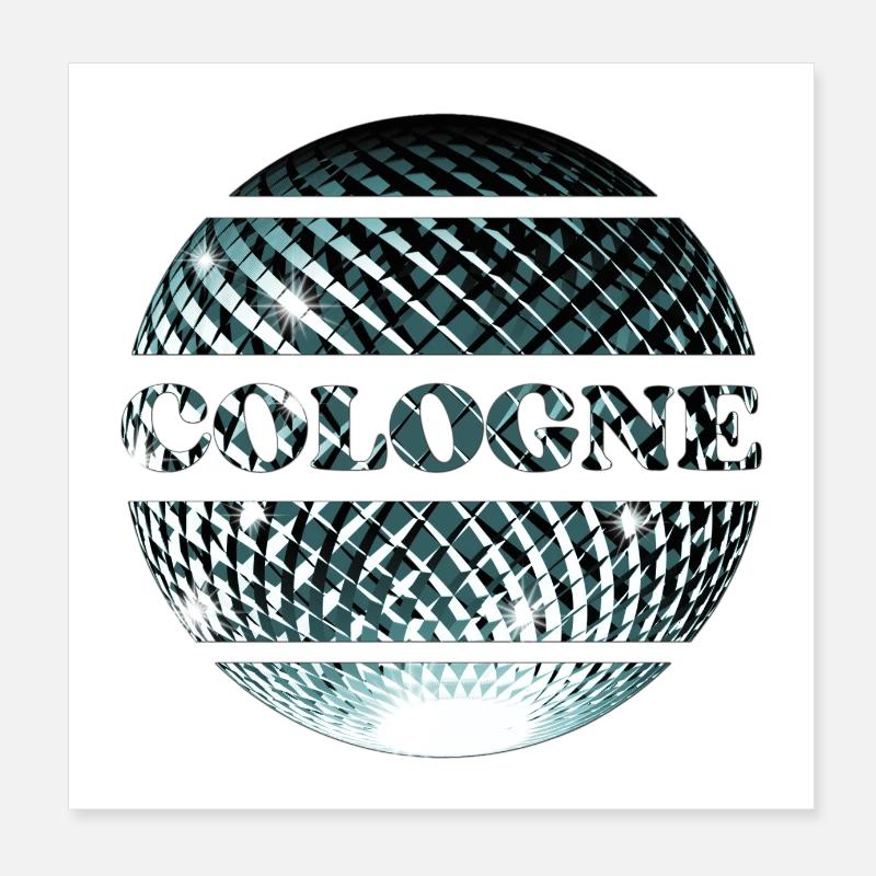 Bal disco de Cologne - Köln Party Poster 20 x 20 cm
