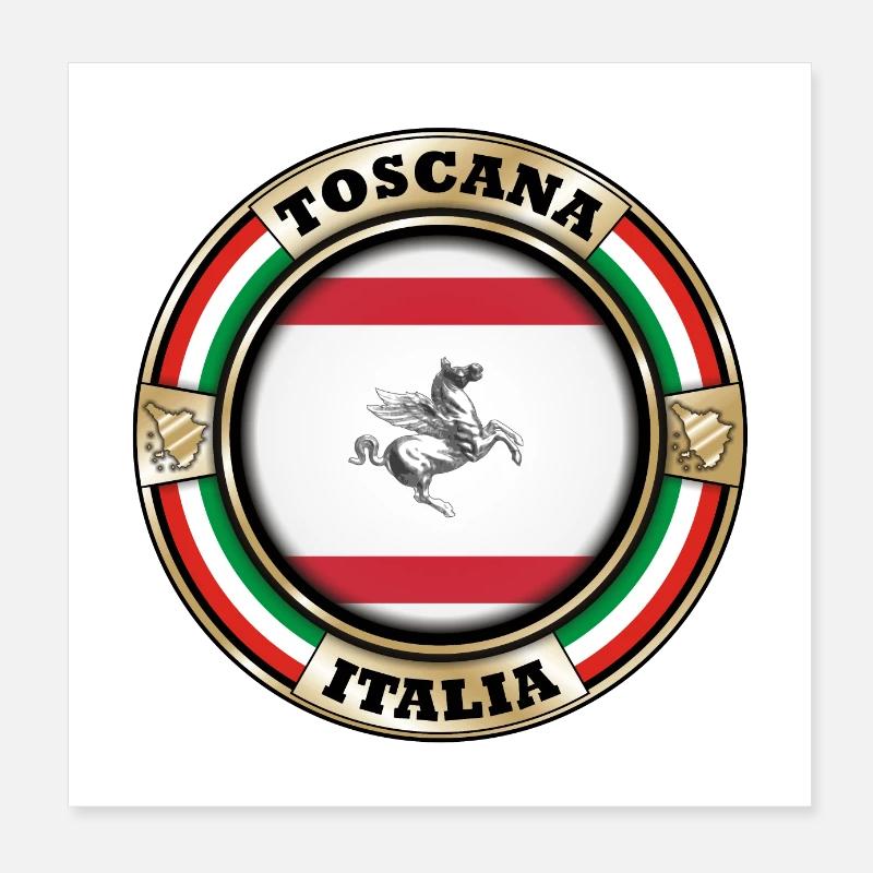Toscane Italie Poster 20 x 20 cm