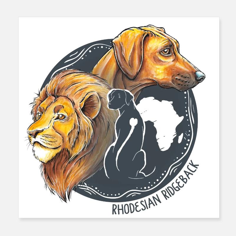 Rhodesian Ridgeback Poster 8" x 8" (20x20 cm)