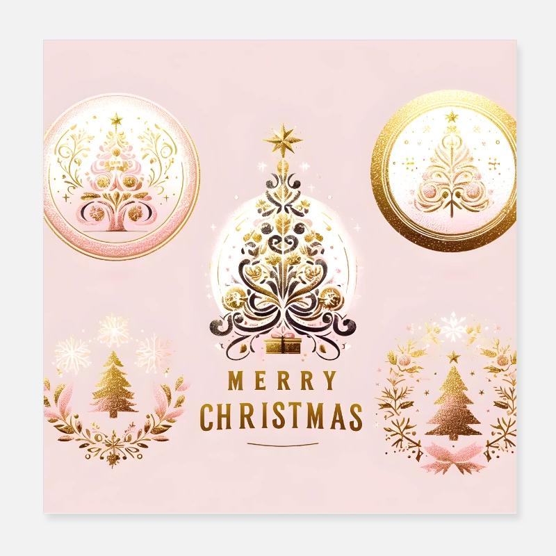 merry christmas Poster 8" x 8" (20x20 cm)