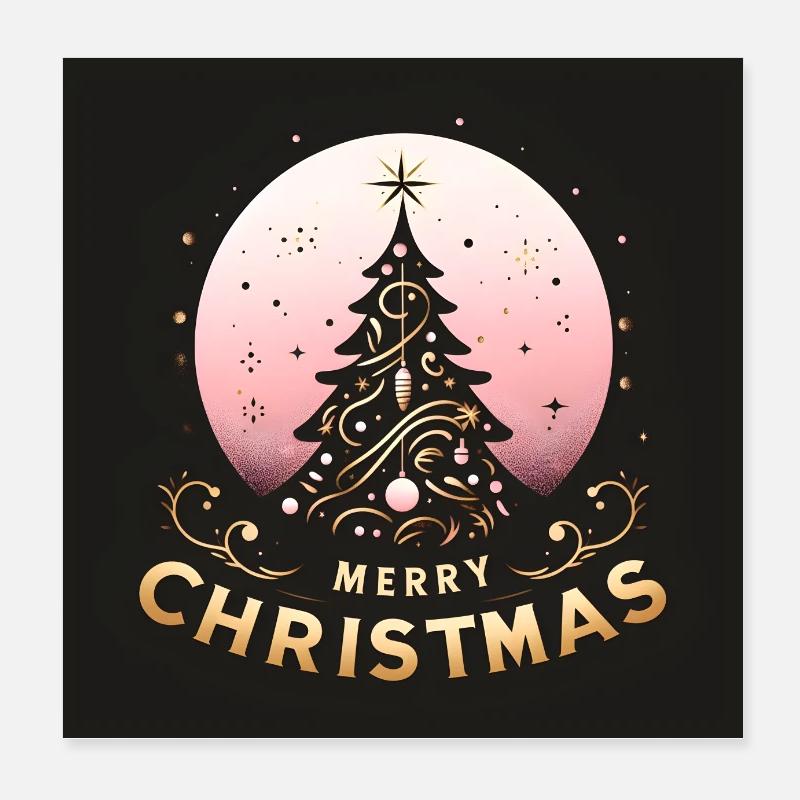 Frohe Weihnachten Poster 20x20 cm