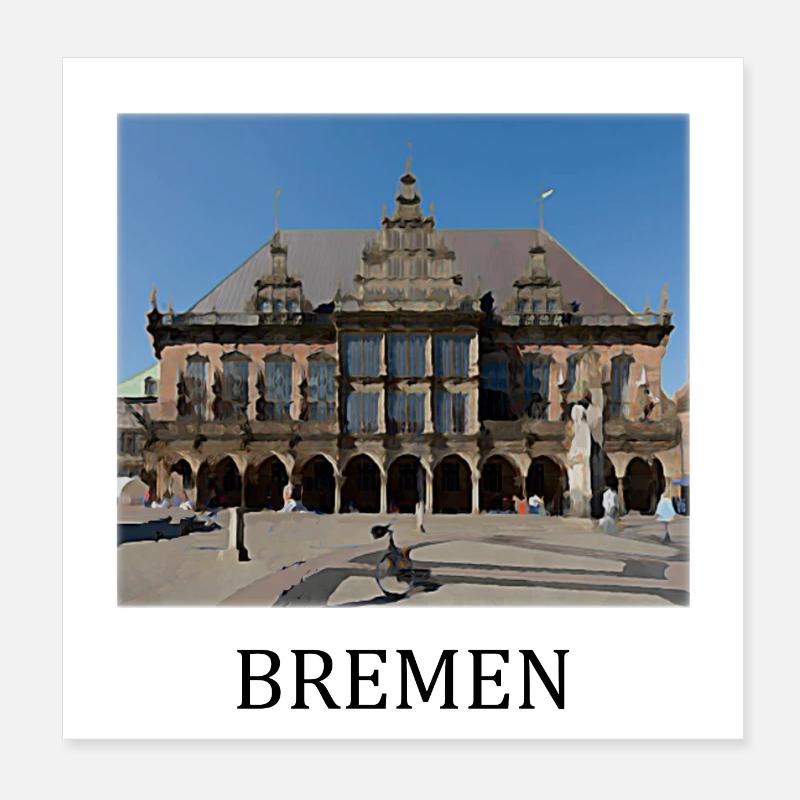 Bremen Poster 8" x 8" (20x20 cm)