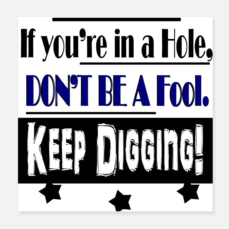 Lois des trous . Poster 20 x 20 cm