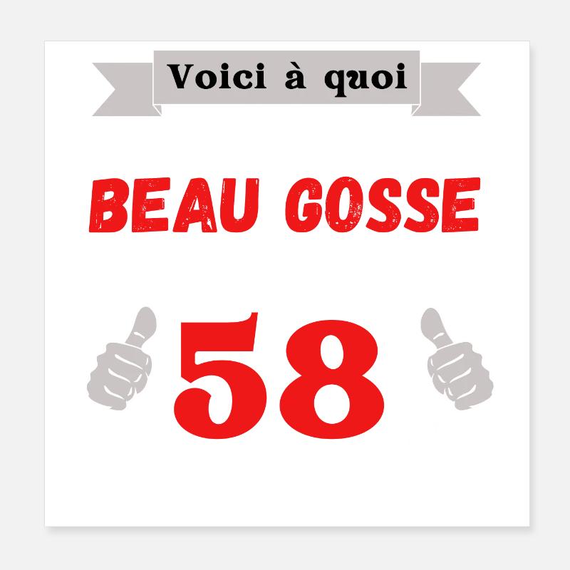 This Is What A Handsome 58-Year-Old Guy Looks Like Poster 8" x 8" (20x20 cm)