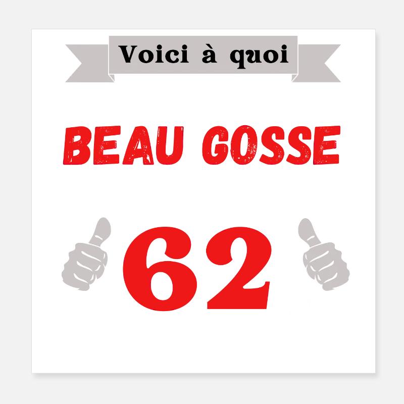 This Is What A Handsome 62-Year-Old Guy Looks Like Poster 8" x 8" (20x20 cm)