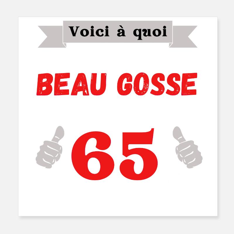 This Is What A Handsome 65-Year-Old Guy Looks Like Poster 8" x 8" (20x20 cm)