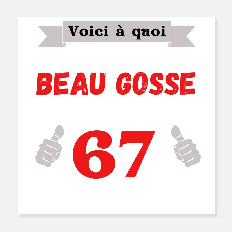 This Is What A Handsome 67-Year-Old Guy Looks Like Poster 8" x 8" (20x20 cm)