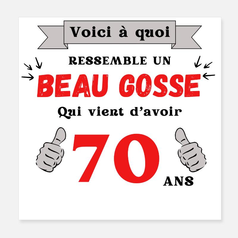 This is what a handsome 70-year-old looks like Poster 8" x 8" (20x20 cm)