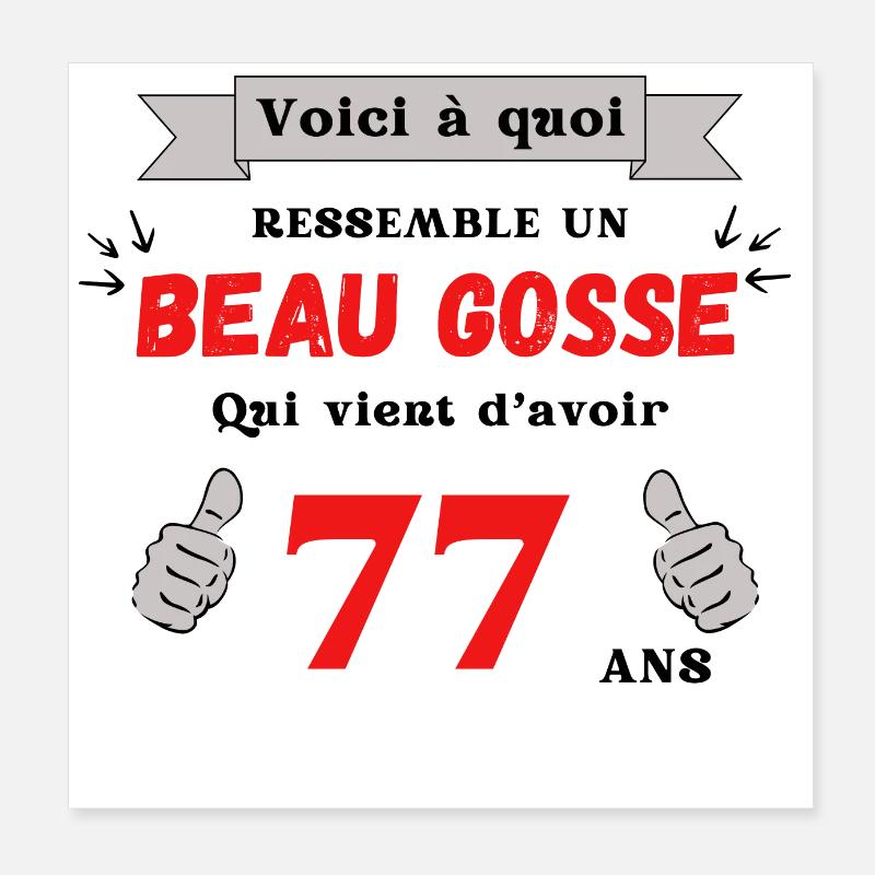 This Is What A Handsome 77-Year-Old Guy Looks Like Poster 8" x 8" (20x20 cm)