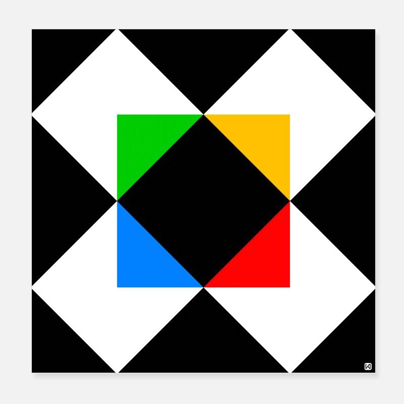 Trekant i kvadrat 2 Poster 20x20 cm