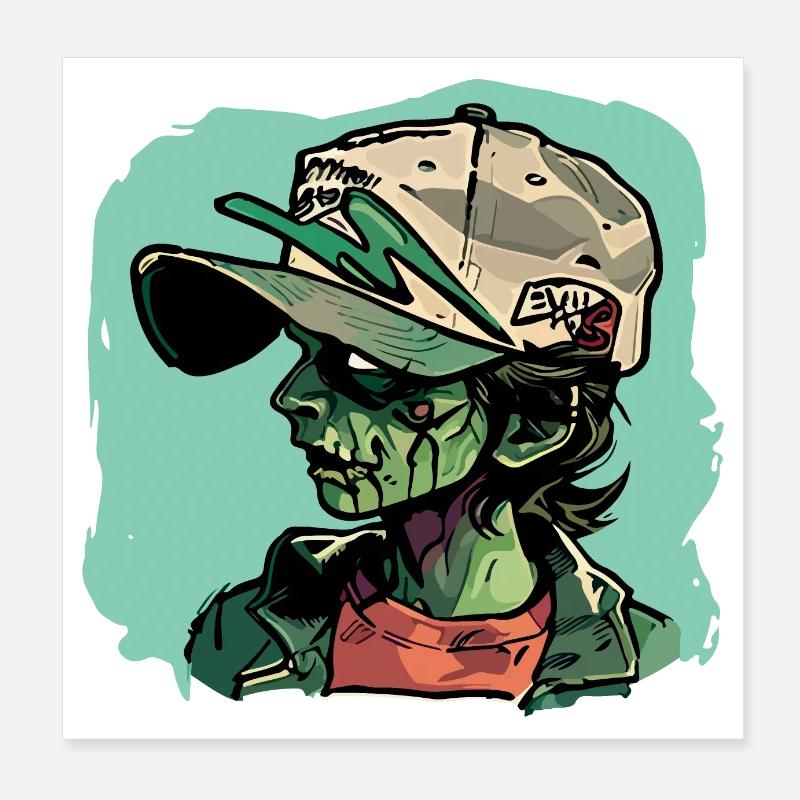 fille zombie Poster 20 x 20 cm