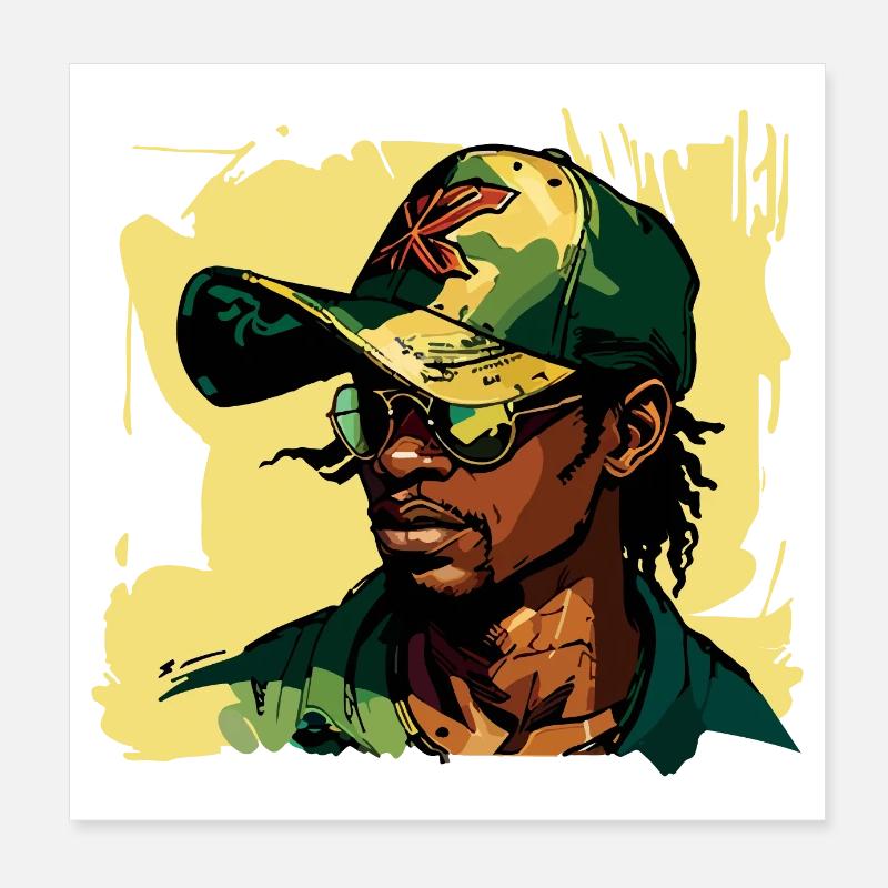 Militaire Poster 20 x 20 cm