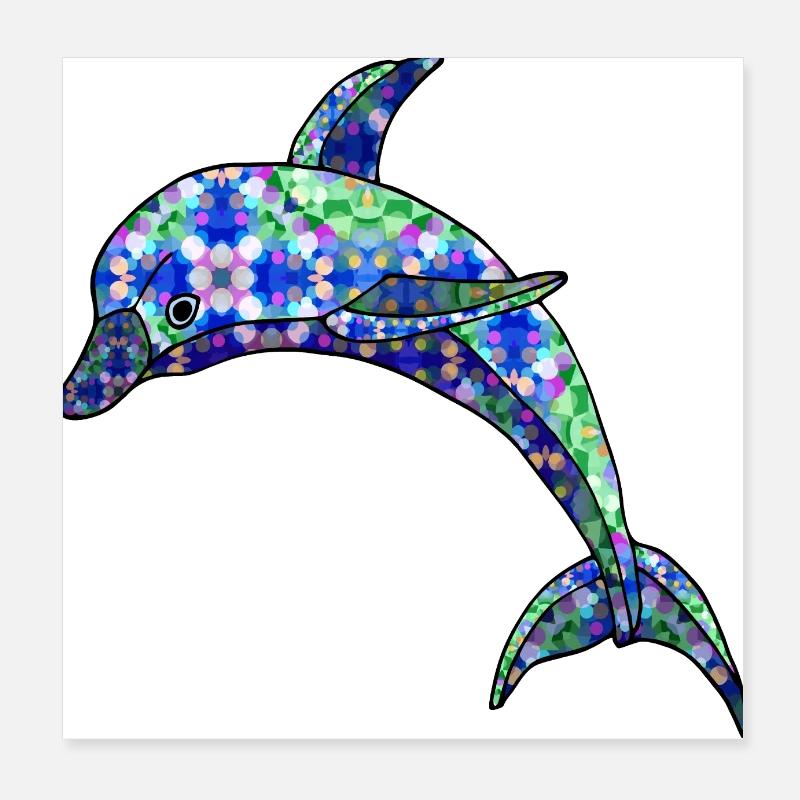 Dauphin Poster 20 x 20 cm