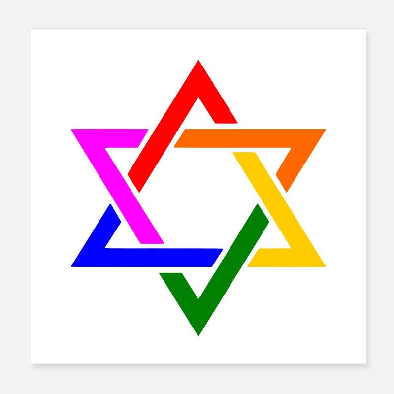 Israel lgbt flag Poster 8" x 8" (20x20 cm)