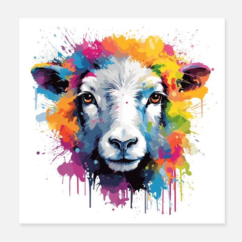 mouton , brebis , agneau Poster 20 x 20 cm