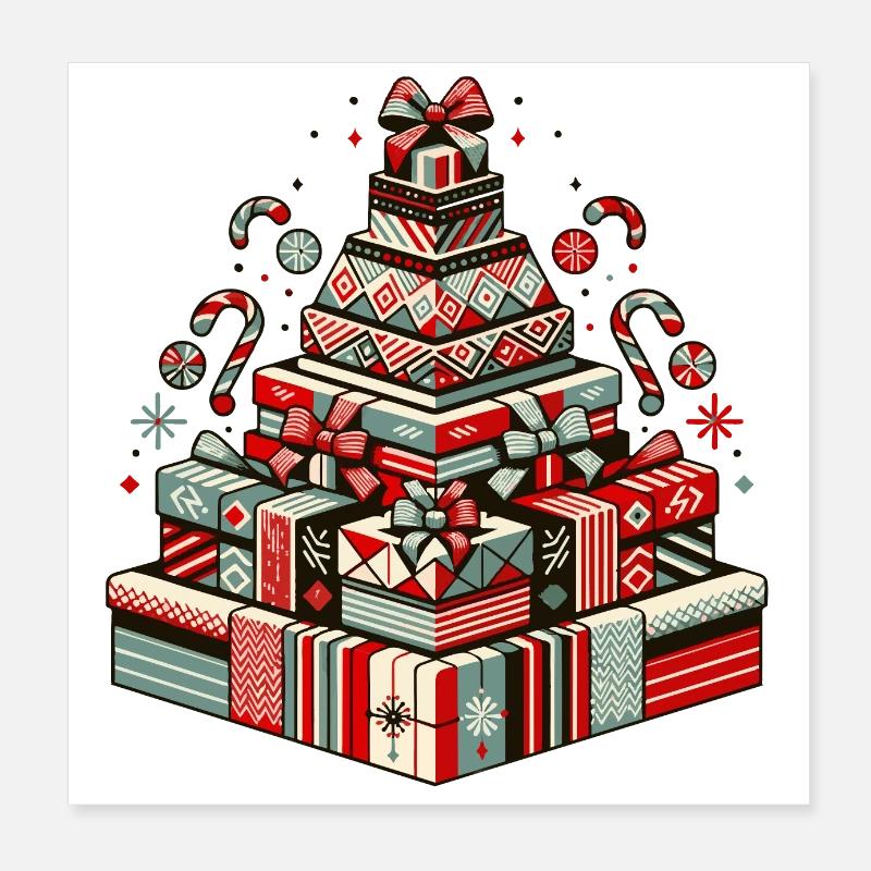 Offrez la magie de l’arbre de Noël 🎄 Poster 20 x 20 cm