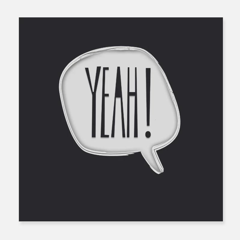 Oui Poster 20 x 20 cm