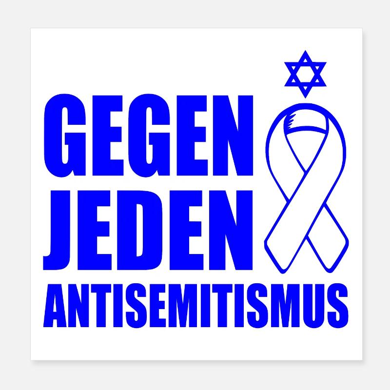 Gegen jeden antisemitismus Poster 20x20 cm