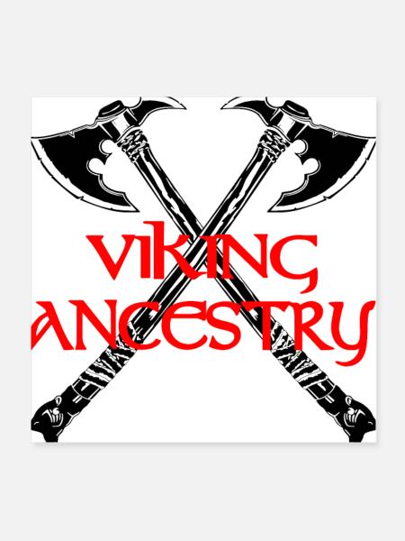 Ascendance viking - Poster 20 x 20 cm - blanc - Devant