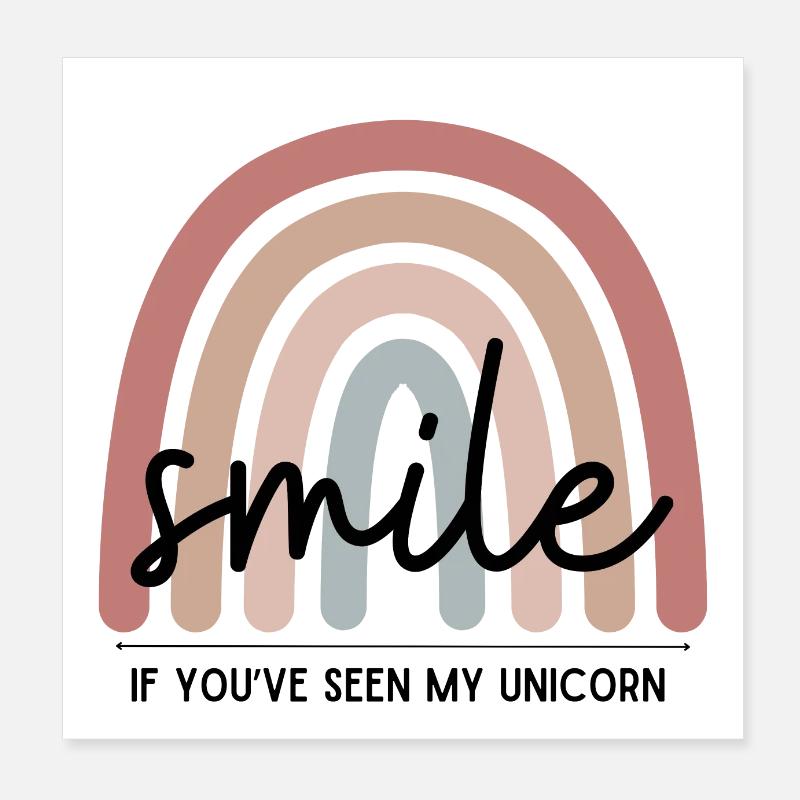witziger Spruch | Einhorn | Geschenkidee Poster 20x20 cm