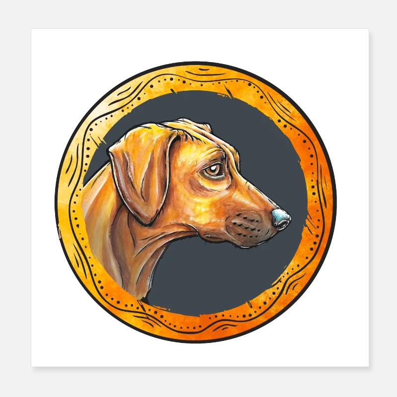 Rhodesian Ridgeback Poster 8" x 8" (20x20 cm)