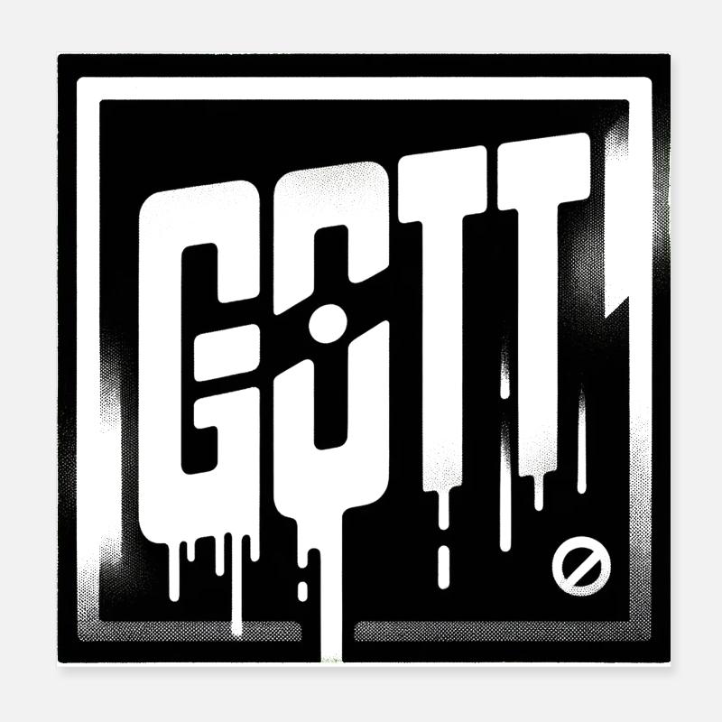 Gott-Logo Poster 20x20 cm