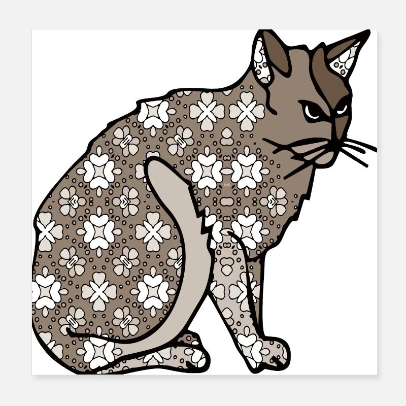 Chat Poster 20 x 20 cm