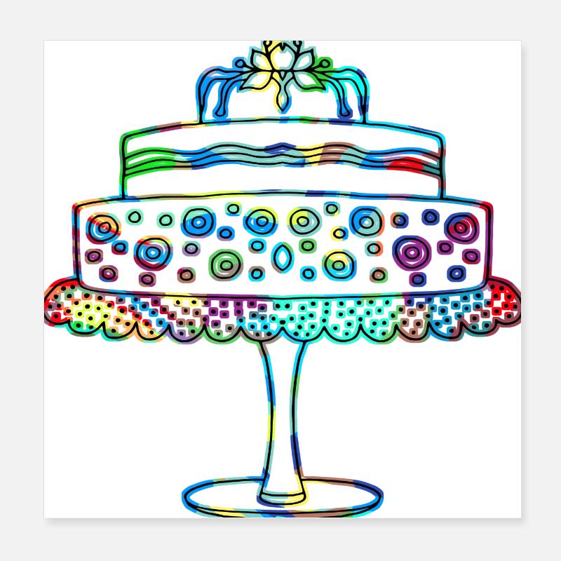 Cake Poster 8" x 8" (20x20 cm)