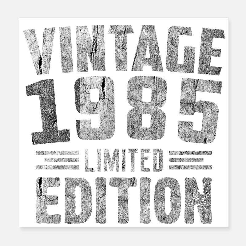 Millésime 1985 Édition Limitée Poster 20 x 20 cm
